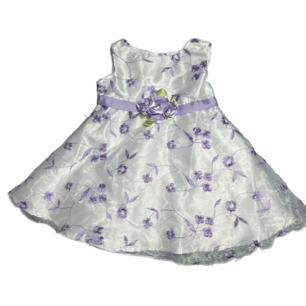 Girls Lavender Summer Time Tea Party Dress Size 6 to 9 Months